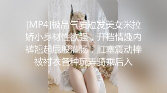 [MP4]极品气质短发美女米拉娇小身材性欲强，开档情趣内裤翘起屁股灌肠，肛塞震动棒被衬衣各种玩弄骑乘后入