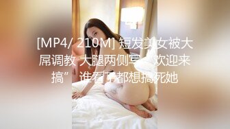 [MP4/ 210M] 短发美女被大屌调教 大腿两侧写“欢迎来搞” 谁看了都想搞死她