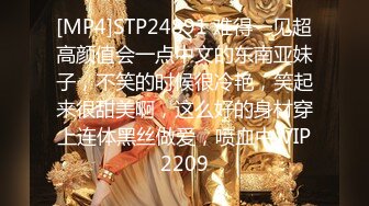 [MP4]STP24891 难得一见超高颜值会一点中文的东南亚妹子，不笑的时候很冷艳，笑起来很甜美啊，这么好的身材穿上连体黑丝做爱，喷血中 VIP2209